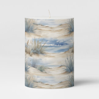 "Nantucket" relaxing seaside grasses comfort Pillar Candle