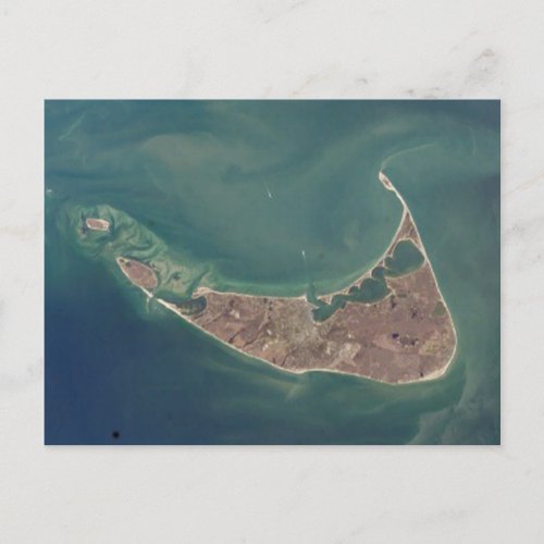 Nantucket Satellite Photograph Postcard