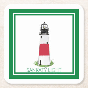 Nantucket (Sconset) Sankaty Light Paper Coaster