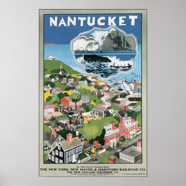 Nantucket Vintage Travel Poster (Front)
