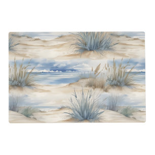 Nantucket watercolor design easy clean placemat