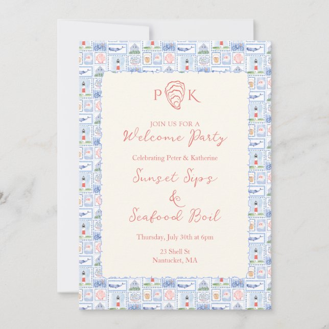 Nantucket Welcome Party Invitation (Front)