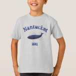 Nantucket, Whale, 1641 T-shirt For Boys 2 at Zazzle