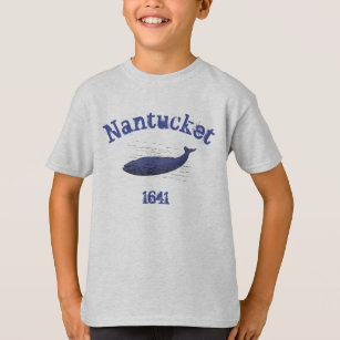 Nantucket, whale, 1641 t-shirt for boys 2