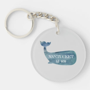 Nantucket Whale Established 1659 Keychain