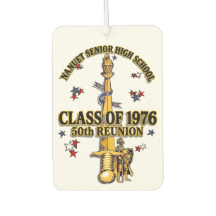 Nanuet Senior HS Knights Reunion Black Gold Air Freshener