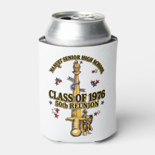 Nanuet Senior HS Knights Reunion Black Gold Can Cooler