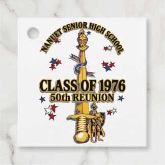 Nanuet Senior HS Knights Reunion Black Gold Favor Tags