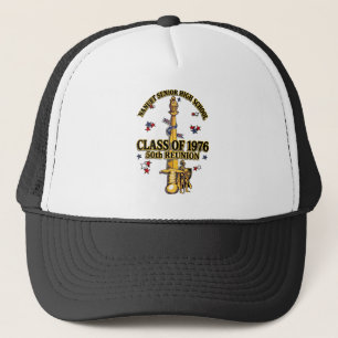 Nanuet Senior HS Knights Reunion Black Gold Trucker Hat