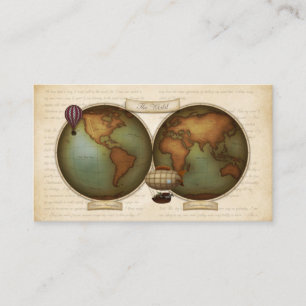 Nao-Victorian Map Calling Card Business Card