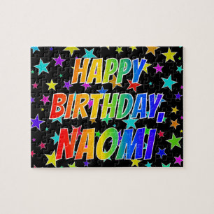 "NAOMI" First Name, Fun "HAPPY BIRTHDAY" Jigsaw Puzzle