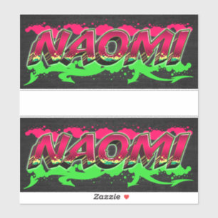 Naomi First Name Name Graffiti Stickers Sticker
