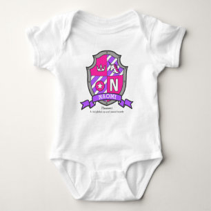 Naomi name meaning unicorn princess letter N Baby Bodysuit