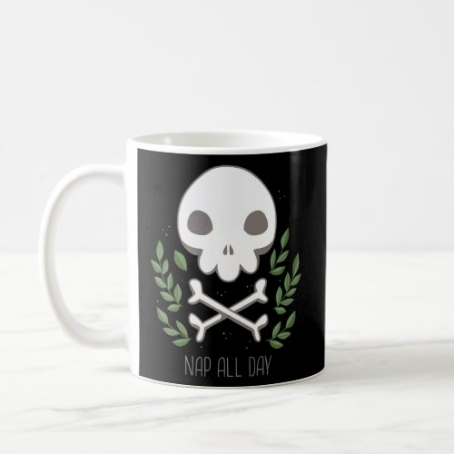 Nap All Day Skull  Coffee Mug
