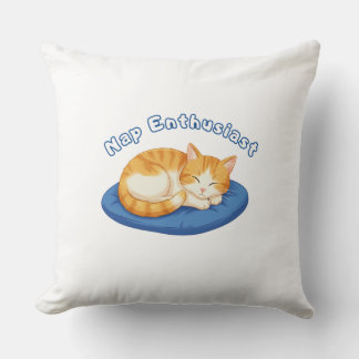 Nap Enthusiasts Throw Pillow
