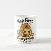 Nap First Cozy Capybara Kawaii