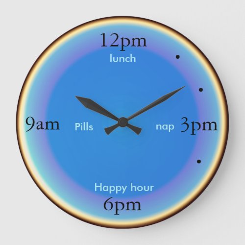 Nap Happy Hour Pills Fun Kitchen Clocks
