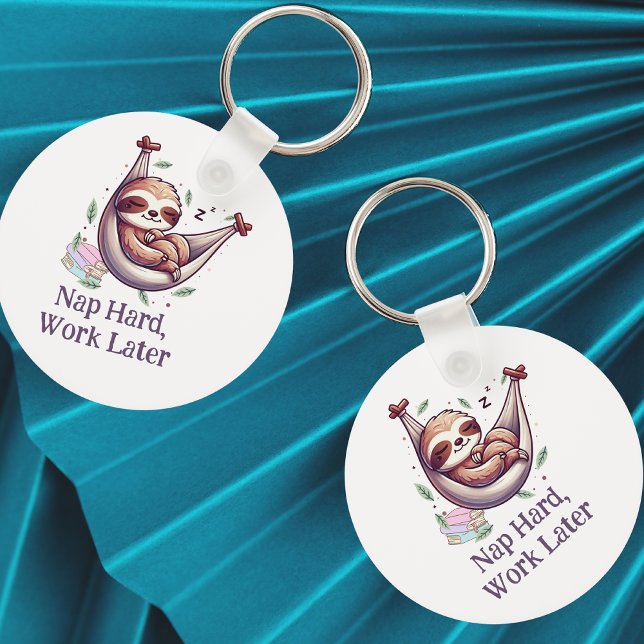 Nap Hard Sloth Keychain (Creator Uploaded)
