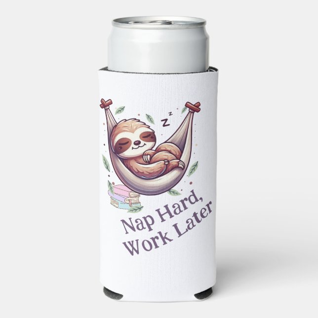 Nap Hard Sloth Seltzer Can Cooler (Seltzer Back)