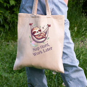 Nap Hard Sloth Tote Bag