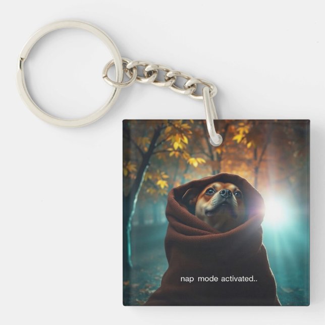 nap mode activated keychain (Front)