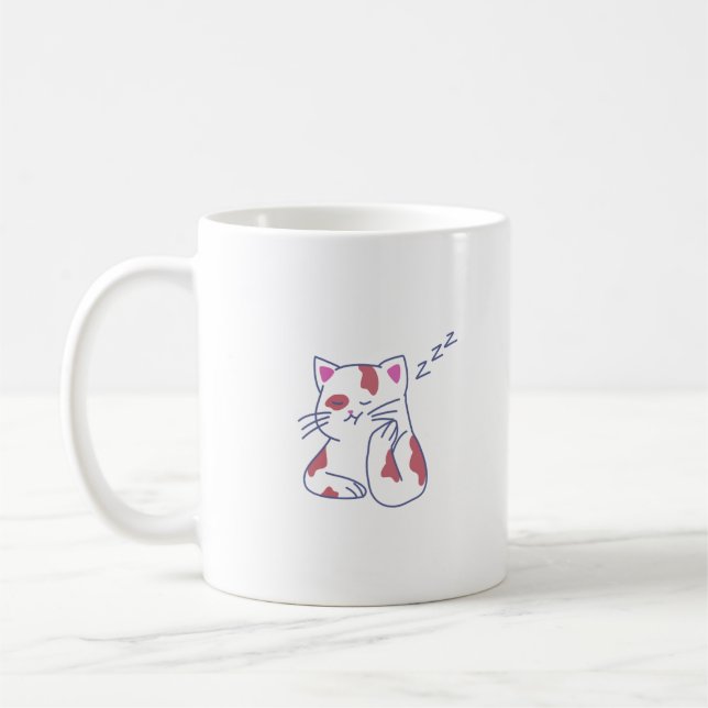 Nap Mode Mug | Sleepy Kitty Vibes (Left)