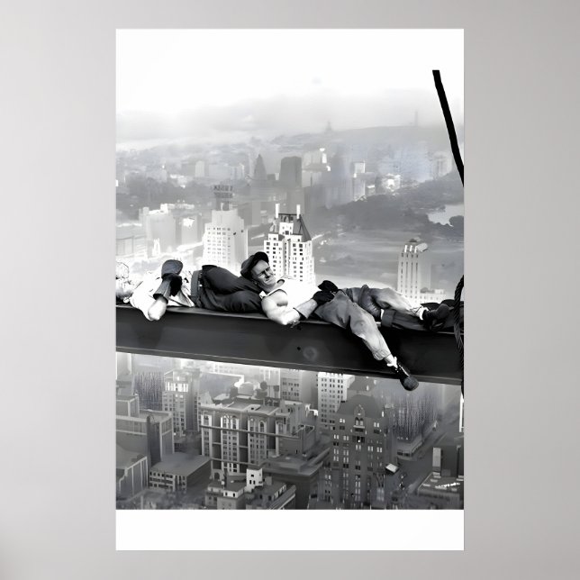 Nap on Girder Beam Skyscraper 30 Rockefeller Poster (Front)