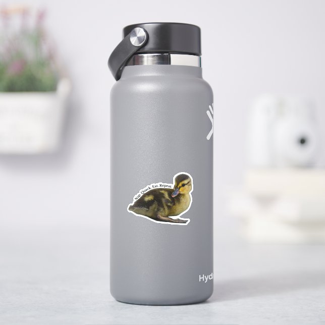Nap. Quack. Eat. Repeat. - Mallard Duckling Sticker (HydroFlask)
