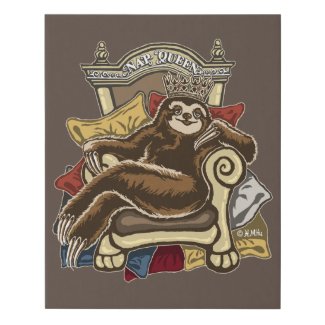 Nap Queen Faux Canvas Print