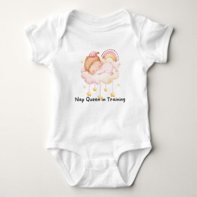 👶 "Nap Queen in Training"👑💤 Baby Bodysuit (Front)