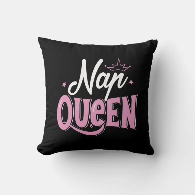 Nap Queen Throw Pillow (Front)