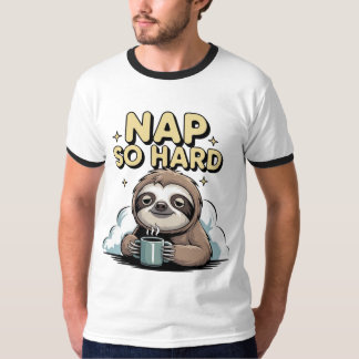 Nap so hard sloth with coffee isolated T-Shirt