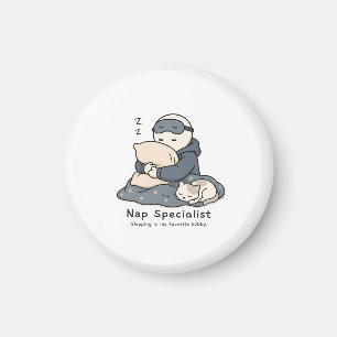Nap Specialist Funny Sleep Lover Meme Magnet