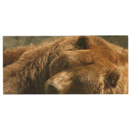 Nap Time Bear Wood USB Flash Drive