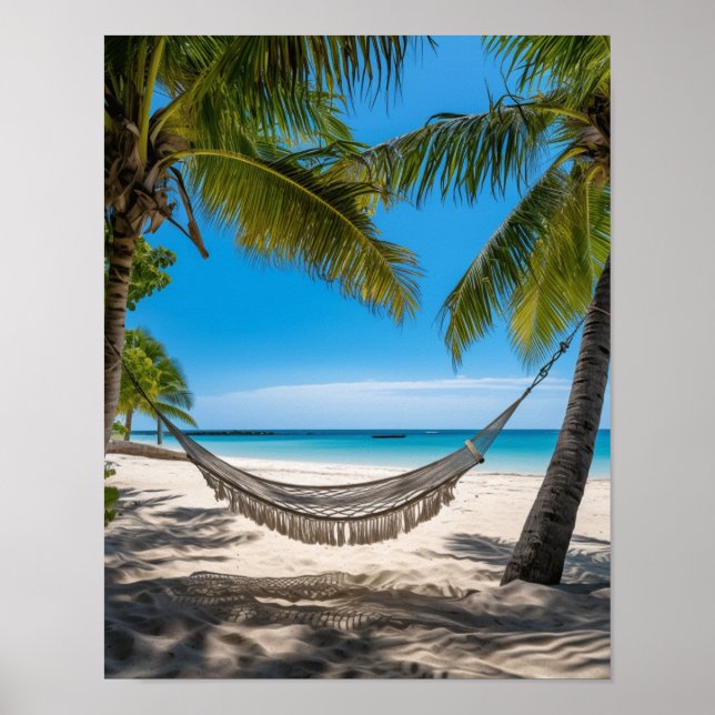 Nap Time in Florida with this serene hammock scene Poster (Front)
