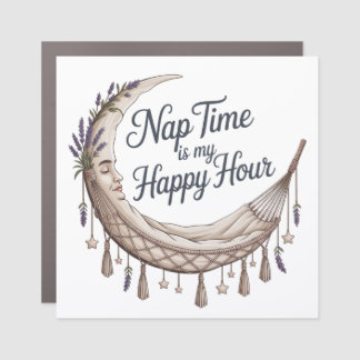 Nap Time Is My Happy Hour Car Magnet
