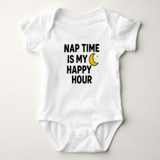 Nap Time is My Happy Hour – Cute Baby Shower Gift Baby Bodysuit