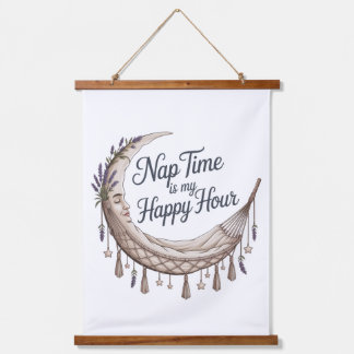 Nap Time Is My Happy Hour Hanging Tapestry