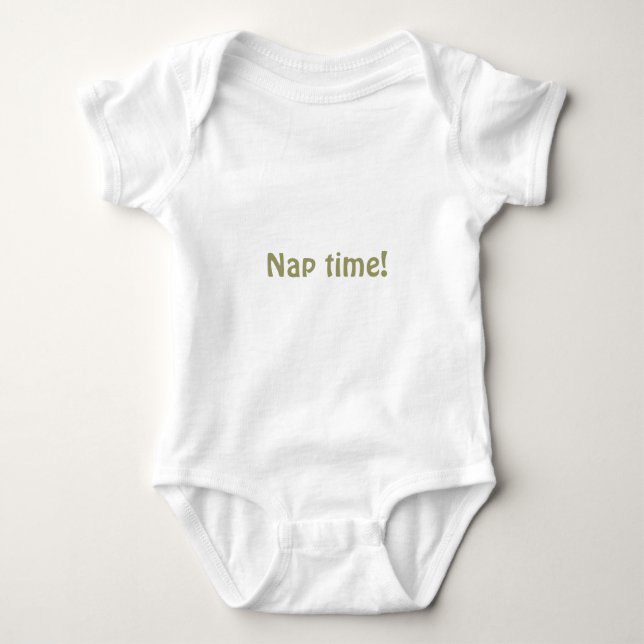 Nap Time! Organic Onsie Baby Bodysuit (Front)