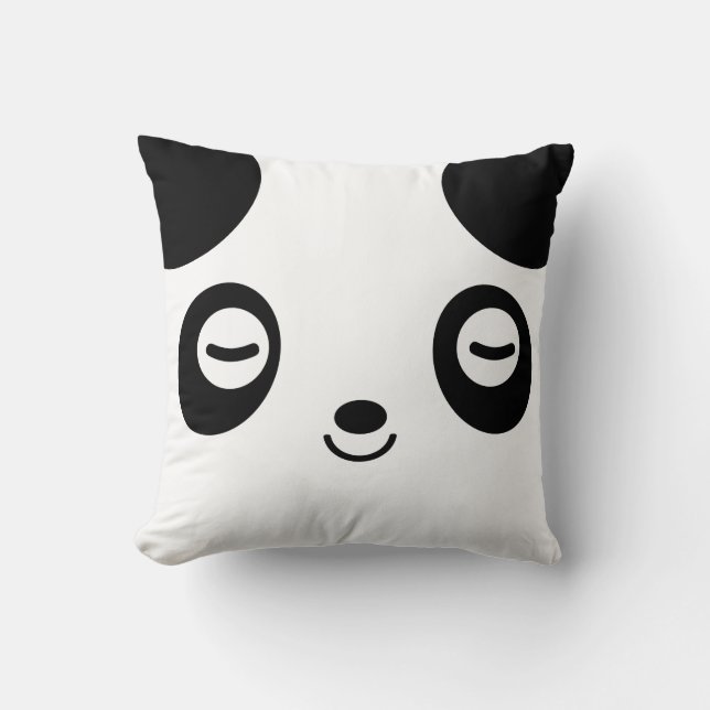 Nap Time Panda Throw Pillow (Front)