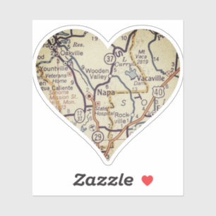 Napa CA Vintage Map Sticker