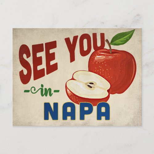 Napa California Apple _ Vintage Travel Postcard