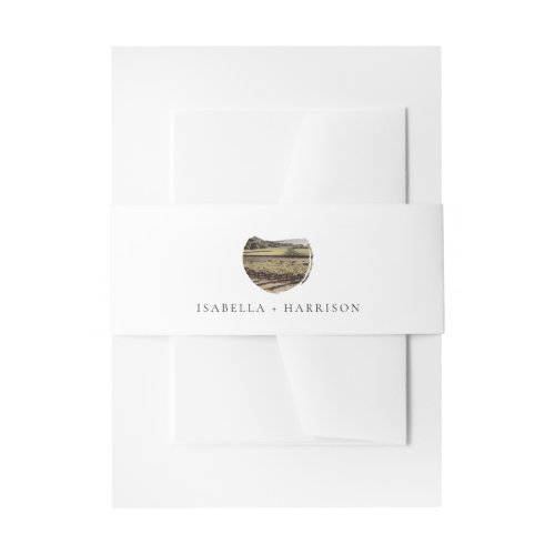 NAPA California Watercolor Skyline Wedding Invitation Belly Band