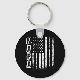 Napa Father's Day American Flag 4th Of July Keychain