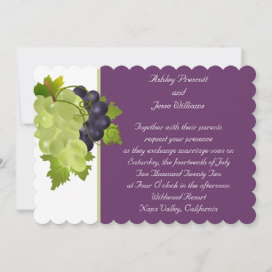 Napa Grapes Wedding Invitation