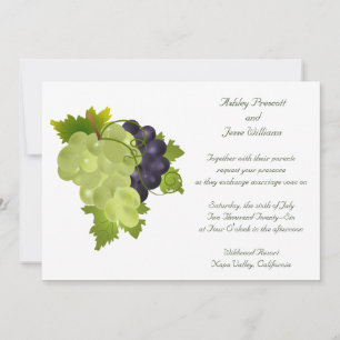Napa Grapes Wedding Invitation