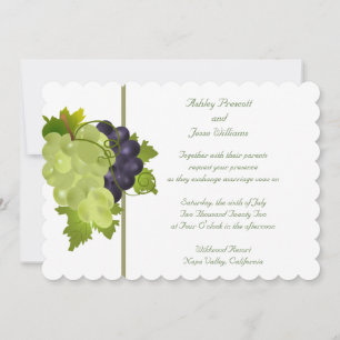 Napa Grapes Wedding Invitation