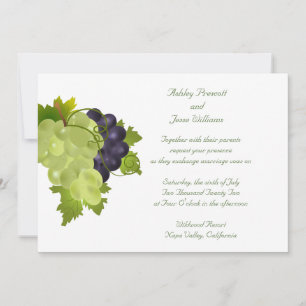 Napa Grapes Wedding Invitation