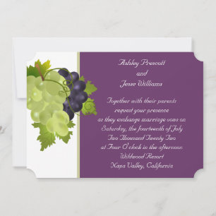 Napa Grapes Wedding Invitation