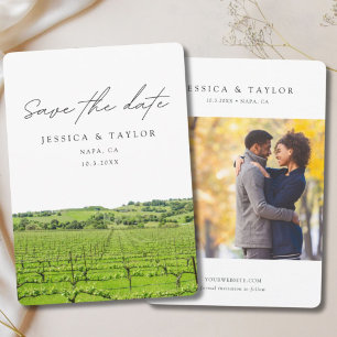 Napa Save the Date WInery Wedding Invitation